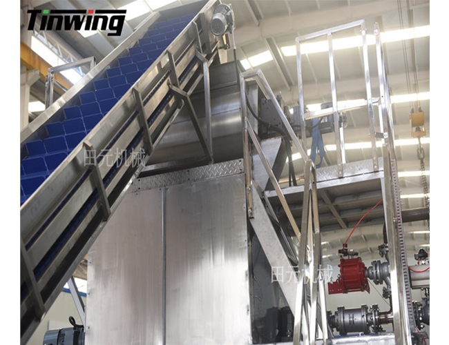 Potato steam peeling machine